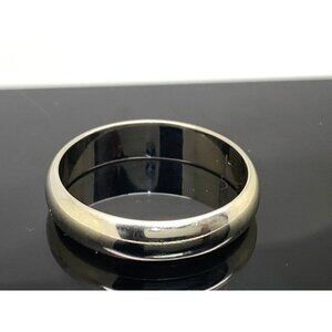 Men's Wedding Band 14k White Gold Ring Plain Keepsake 5.2mm Wide Size 11.25